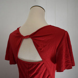 Soft jersey red dress
